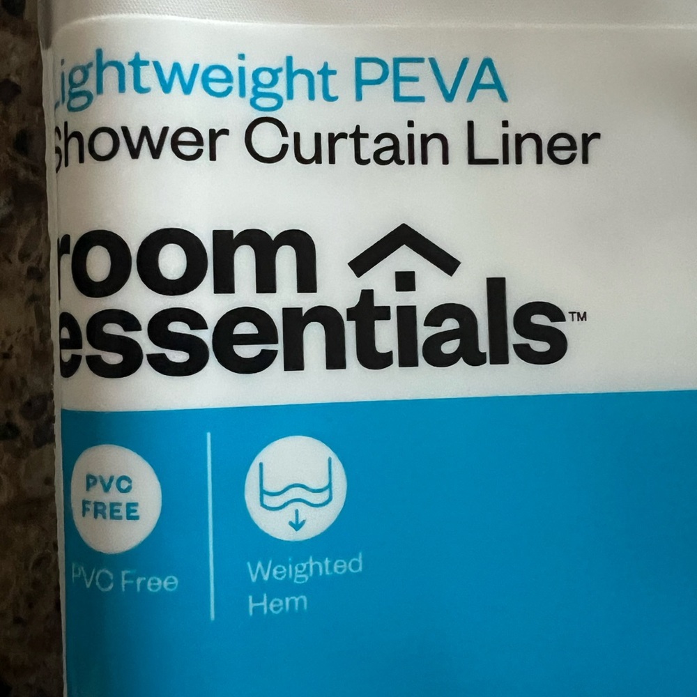 Set of 5- Room Essentials White PEVA Shower Curtain Liner - Picture 4 of 4